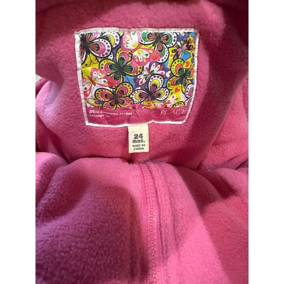 Childrens Place Toddler Girls Pink Insulated Snow Bib Overalls Size 24M - Picture 5 of 8